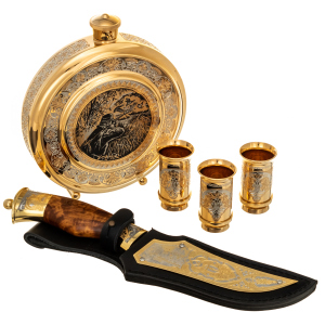 Hunting set "Duck hunting" with a knife, Zlatoust